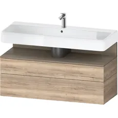 Duravit Qatego Waschtischunterbau, 1 Auszug und 1 Schublade, 1190x470x590mm, Nische Eiche Terra, QA4396035, Farbe: Eiche Marmoriert