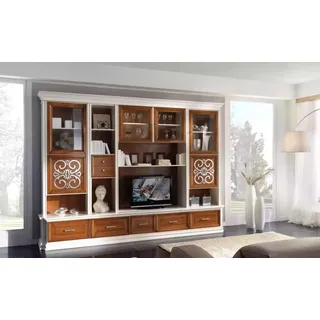 Wohnzimmer Wandregal TV Schrank Wandschränke Holz Wohnzimmer Möbel Neu - Braun
