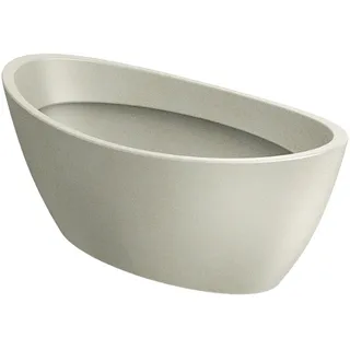 Blumentopf Aria, oval, Sand, 40 x 20 x 16 cm