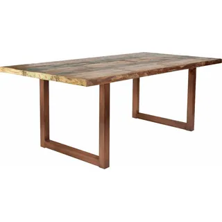 SIT Möbel Esstisch SIT "Tops", braun (eisen antikbraun), B:160cm H:78cm T:85cm, Tische, Esstisch, aus recyceltem Altholz und Metall, Shabby Chic, Vintage