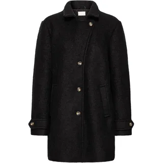 Wintermantel ICHI "Damen Jacke IHSTIPA", Damen, Gr. 40, schwarz, Obermaterial: 50% Polyester PES. 50% Wolle mw., Mäntel Wintermantel