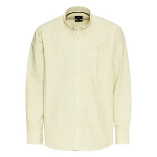 camel active Herren Baumwollhemd mit Brusttasche | Langarmhemd aus Baumwolle im Regular Fit | Hellgrün, Menswear-XL