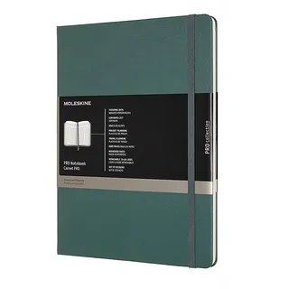 Moleskine Notizbuch Professionelles Arbeitsnotizbuch Extra Groß 19 x 25 cm waldgrün