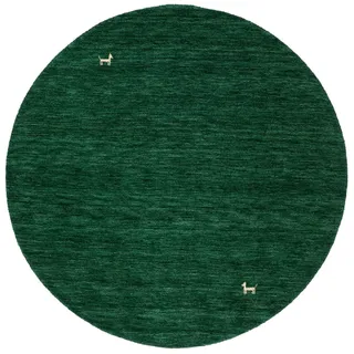 Pergamon Natur Teppich Indo Nepal Gabbeh Shiva Rund , Dunkelgrün , Textil , Rund , 200x200 cm , Teppiche & Böden, Teppiche, Naturteppiche