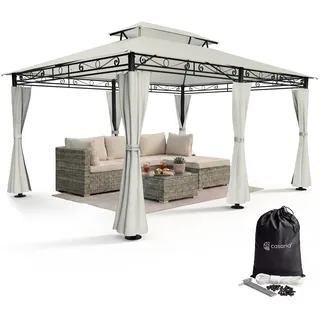 CASARIA Pavillon Topas 3 x 4 m inkl. Seitenteile Creme