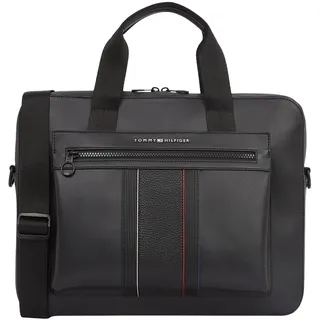 Tommy Hilfiger Herren Laptoptasche Foundation Abnehmbarer Träger, Schwarz (Black), Einheitsgröße