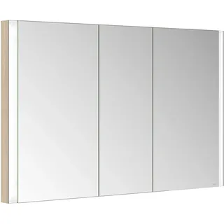 KEUCO SOMARIS Spiegelschrank Wandeinbau 3-türig, mit Spiegelheizung, 1200mm, 14514853101, Farbe: Eiche hell Dekor