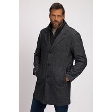 Große Größen Mantel, Herren, schwarz, Größe: 6XL, Polyester/Wolle, JP1880