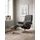 Relaxsessel Mayfair Leder 92 x 103 x 79 cm Grau mit Hocker