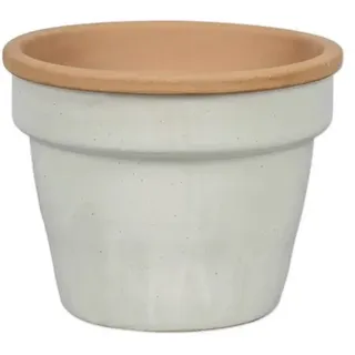 Pflanztopf Lafiora Ton Ø 27 cm H 22 cm weiß