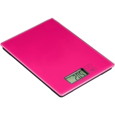 Premier Housewares Zing Kitchen Scale, Hot Pink Glass, Electronic 5kg