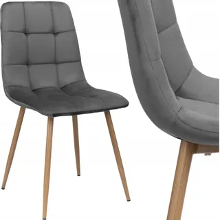 Grauer Polstersessel VELVET 2, Samt. Wohnzimmersessel im skandinavischen Stil. - Grau