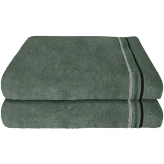 SCHIESSER Skyline Color Handtuchset 2-tlg. dunkelgrün