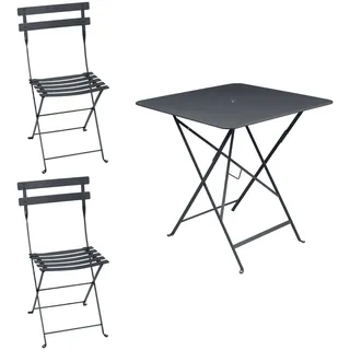 Fermob Bistro Balkonmöbel-Set 3tlg. Stahl/Klappbar 71x71cm Tisch