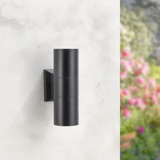 M Ledme LED-Solarleuchte für den Außenbereich, Black Eyes mit Bewegungs- und Dämmerungssensor, 800 lm, 1,3 W, IP44, natürliches weißes Licht (4000 K) für Garten, Terrasse, Fassade, Wand