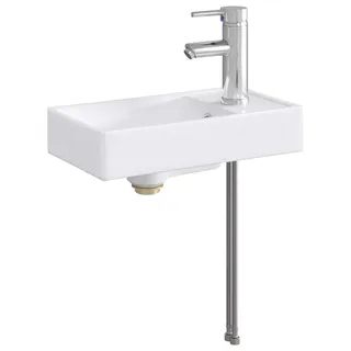 Waschbecken fürs Badezimmer Chrom 40,5 x 22,5 x 11,5 cm Metall - Silber
