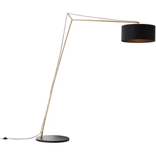 Brilliant Bogenlampe »Annice«, 1 flammig, Leuchtmittel E27   ohne Leuchtmittel, Höhe 193cm, Ausl. 160cm, E27, schwarz/messingfarben gebürstet, schwarz