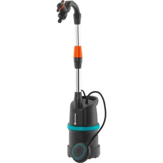 Gardena Regenfasspumpe 4000/1 mit Kabel: Tauchdruckpumpe mit integriertem Filter, Fördermenge 4000 l/h, Regulierventil zur Einstellung der Wasserenge