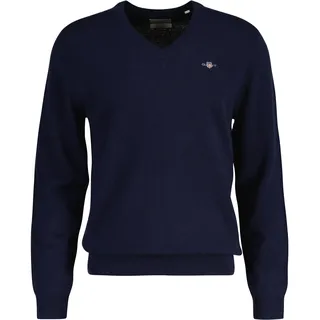 GANT Herren Extrafine LAMBSWOOL V-Neck, Pullover, Marine, XXXL