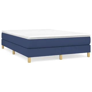 vidaXL Boxspringbettgestell Blau 140x190 cm Stoff - Blau
