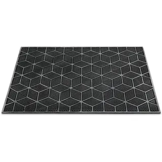 WECON HOME Bossa Groove 40 x 60 cm Grau/ Silber