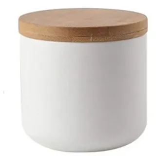 OuYee Keramik-Vorratsdose mit Deckel und Silikondichtung – Moderne Vorratsbehälter luftdicht Kaffeedose Zuckerdose für Kaffeebohnen, Tee, Gewürze, Nüsse (Weiß, 260ml)