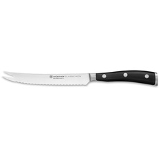 WÜSTHOF Classic Ikon Tomatenmesser 14 cm, Schwarz,silber