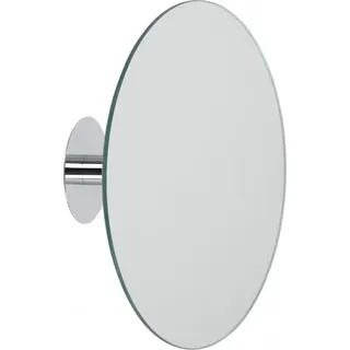 DEUSENFELD KKR10-15 - Kosmetikspiegel Schminkspiegel zum Kleben mit Kugelgelenk, Klebespiegel, selbstklebend, 10x Vergrößerung, Ø 15cm, rund, randlos, 3MTM Klebepad - Schwarz