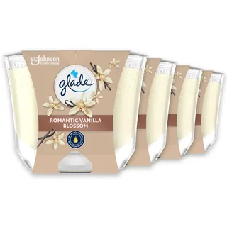 Glade, Große Duftkerze, Romantic Vanilla Blossom, 4 Kerzen à 204 g