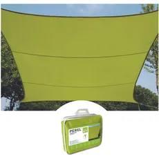 Perel Sonnensegel, wasserabweisend, 2 x 3 m, 160 g/m2, Polyester, Rechteck, Limonengrün
