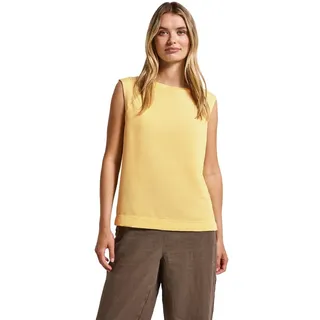 STREET ONE Damen A323559 Top mit Mesh-Details, Buttercream Yellow, 42