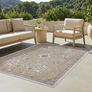 Tapiso Teppich YUCANA Outdoor Braun Balkon UV-beständig 200 x 300 cm - Braun