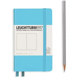 LEUCHTTURM1917 357478 Notizbuch Pocket (A6), Hardcover, blanko, Ice Blue
