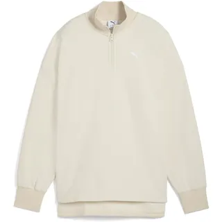 PUMA Mädchen Her Oversized Half-Zip Winterized Crew Sweatshirt, Alpine Snow, 158 EU
