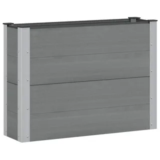 vidaXL Hochbeet Grau 100 x 30 x 72 cm WPC und Aluminium - Grau