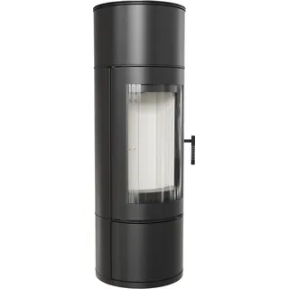Kaminofen aus stahl KRATKI ANTARES 10 Ø 150 mit Türfeder - Schwarz