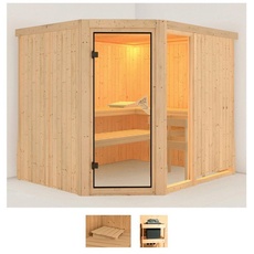 Bild Sauna »Frigga 3«, (Set), ohne Ofen beige