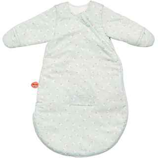 Nattou Babyschlafsack für Herbst und Winter, Aus Baumwolle, TOG 2, Ca. 60 cm, 0-3 Monate, Mila, Zoë und Lana, Hellgrün