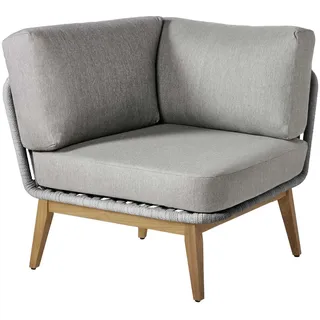 Diamond Garden Milos Eckteil Teak/Rope inkl. Sitz-und Rückenkissen