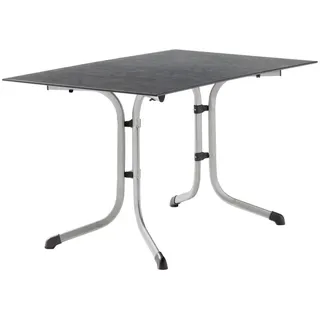 Sieger Gartentisch , Anthrazit, Graphitfarben , Holzwerkstoff , rechteckig , Flachrohr , 80x73x120 cm , gastro- und objekttauglich, klappbar, wetterbeständig , Gartenmöbel, Gartentische, Gartentische