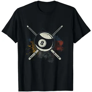 Buntes Billard Queue Pool 8 Ball Billard T-Shirt
