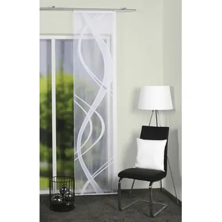 HOME WOHNIDEEN Schiebegardine HOME WOHNIDEEN "TIBASO", weiß, B:57cm H:245cm, Wirkware, Obermaterial: 100% Polyester, Gardinen, transparent