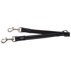 Rogz Utility groß 3/10,2 cm Fanbelt 33 cm lang Split Hundeleine, reflektierend, Schwarz