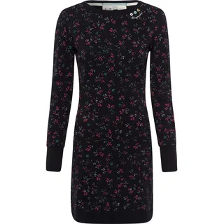 Ragwear Sweatkleid »MENITA O« im Mille-Fleur All Over-Print, schwarz