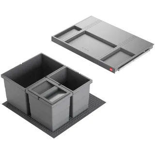 HAILO Einbaumülleimer 60 l Grau