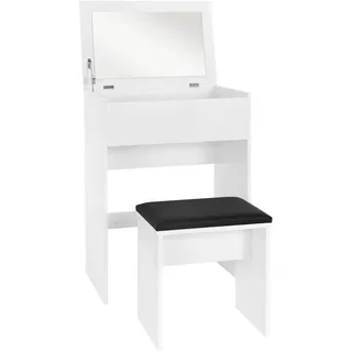 ML-Design Schminktisch rechteckig Weiß, 60/40/122 cm, / Holzwerkstoff - 40x122x60 cm , Schlafzimmer, Schminktische
