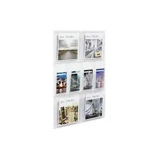 helit Wandprospekthalter the placativ transparent DIN A4, 1/3 DIN A4 8 Fächern 56,8 x 5,4 x 97,8 cm, 1 St.
