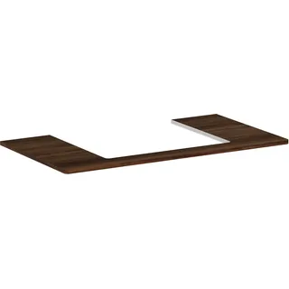 hansgrohe Xelu Q Konsole mit Ausschnitt mittig, 980x550, für Aufsatzwaschtisch 600x480mm, geschliffen, 54110630, Farbe: Nussbaum Dunkel
