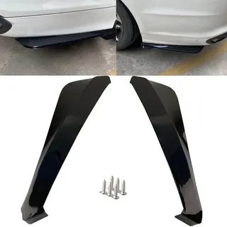 2 Stück Car Rear Bumper Universal Trunk Lip Spoiler Anti-Crash Diffuser Wrap Winkel Splitter Protector schwarz