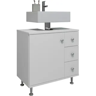 Holz Badunterschrank Schublade Nilosi M - Weiß